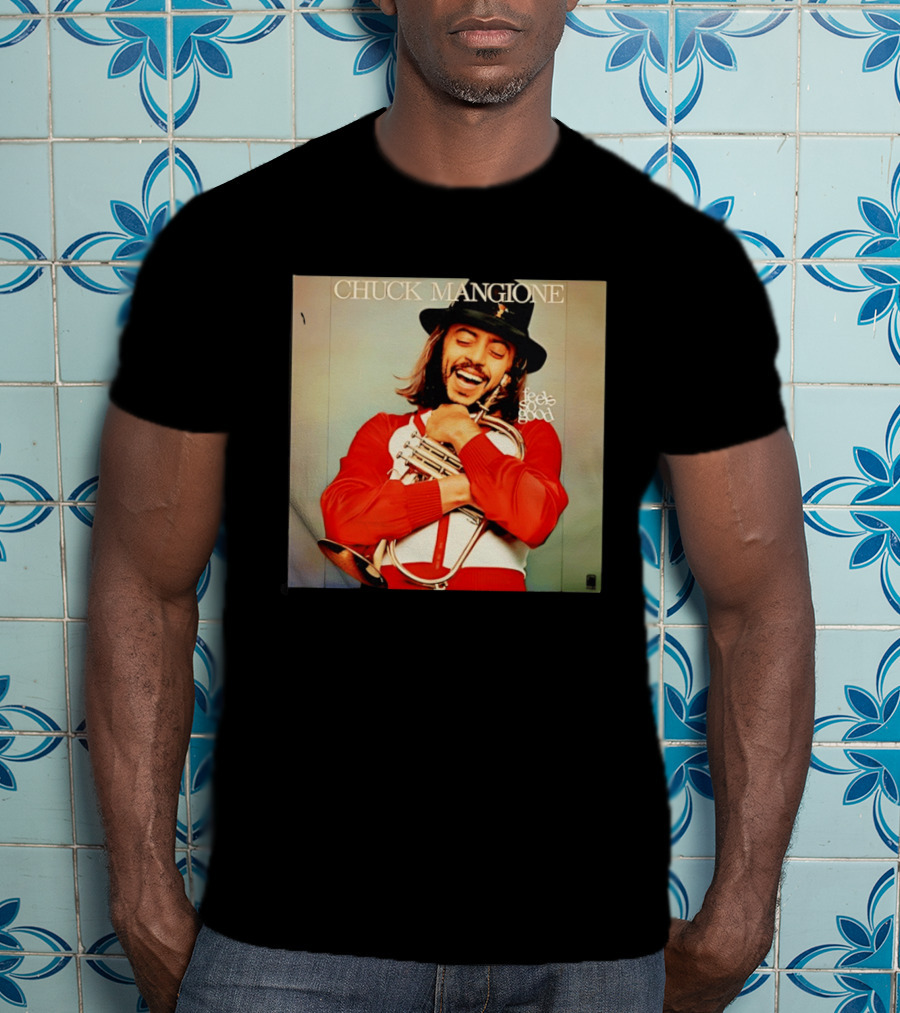 Chuck Mangione Feels So Good Iconic Album Cover With Flugelhorn Player In Red And White Outfit T-Shirt