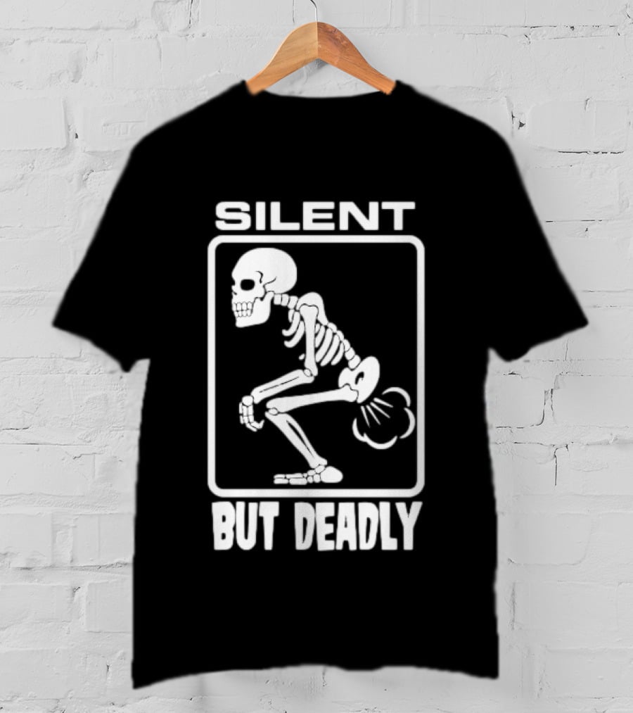 Silent But Deadly Skeleton Funny Halloween T-Shirt