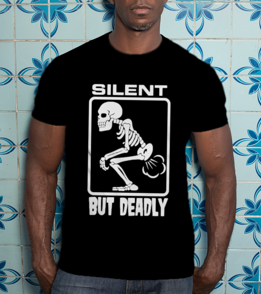 Silent But Deadly Skeleton Funny Halloween T-Shirt