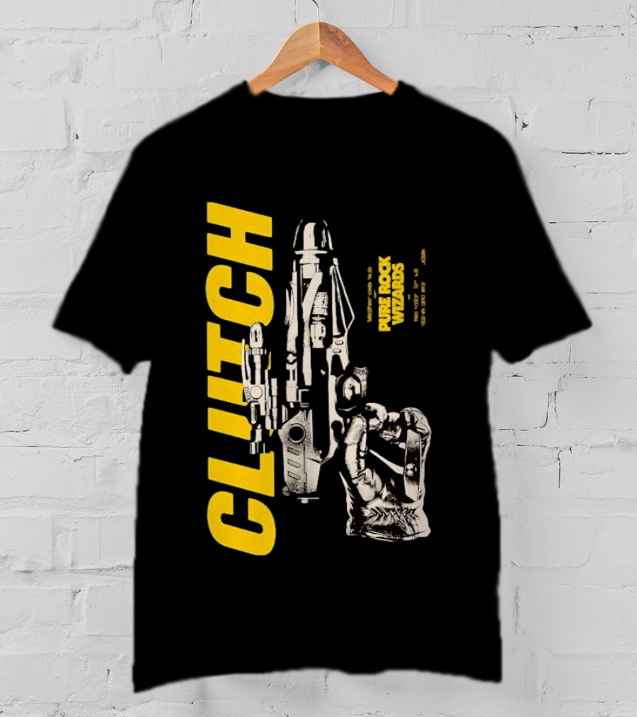 Clutch Pure Rock Wizards Tour Retro Sci Fi Mechanical Arm T-Shirt
