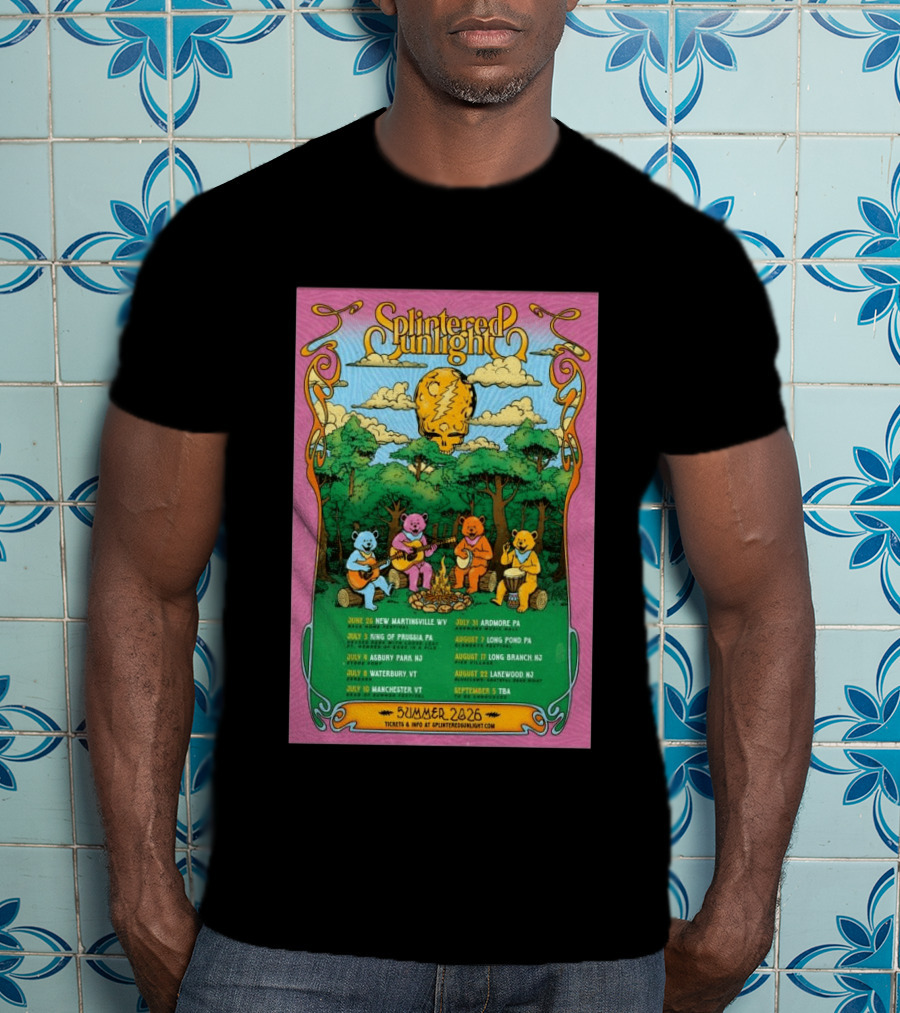 Splintered Sunlight Summer 2026 Tour New Martinsville King Prussia Asbury Waterbury Manchester Ardmore Long Pond Branch Lakewood T-Shirt