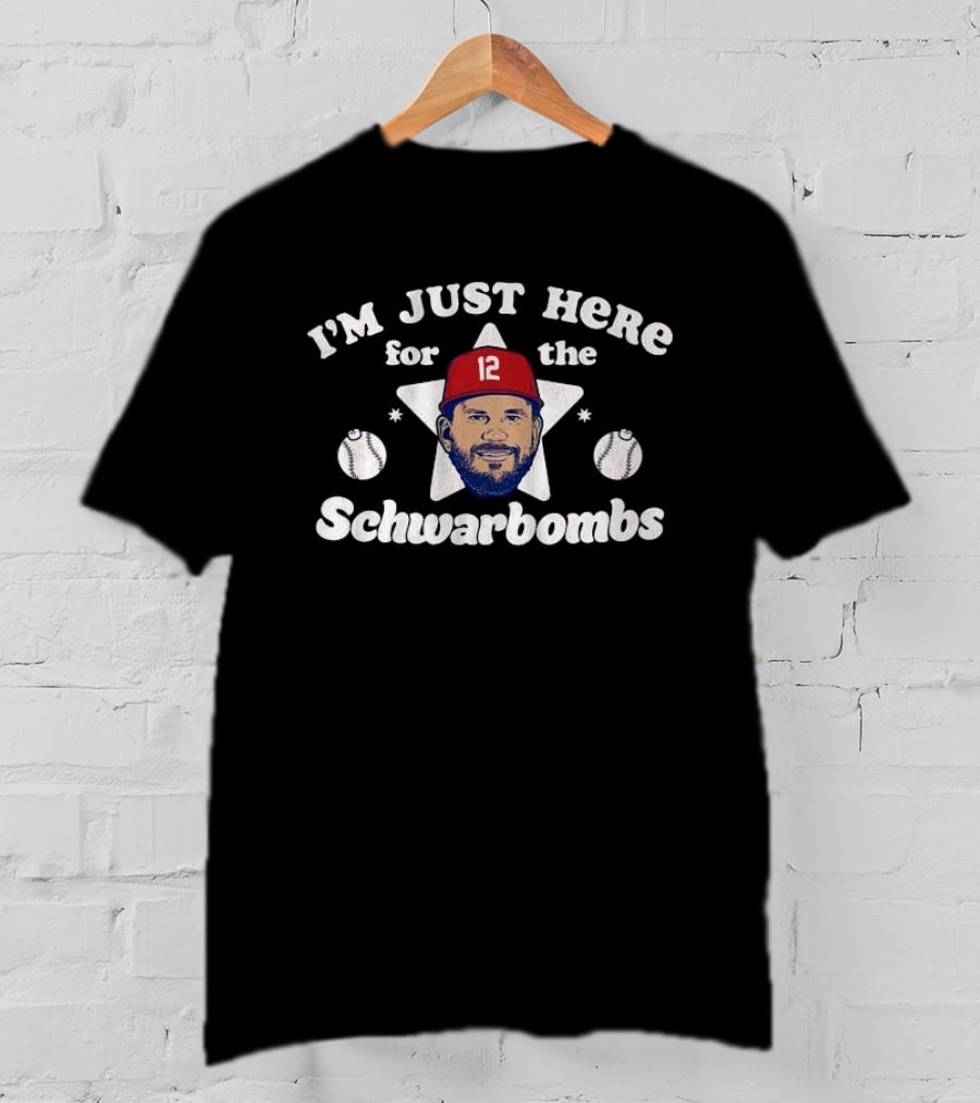 Kyle Schwarber I'm Just Here For The Schwarbombs Number 12 Baseball Star T-Shirt