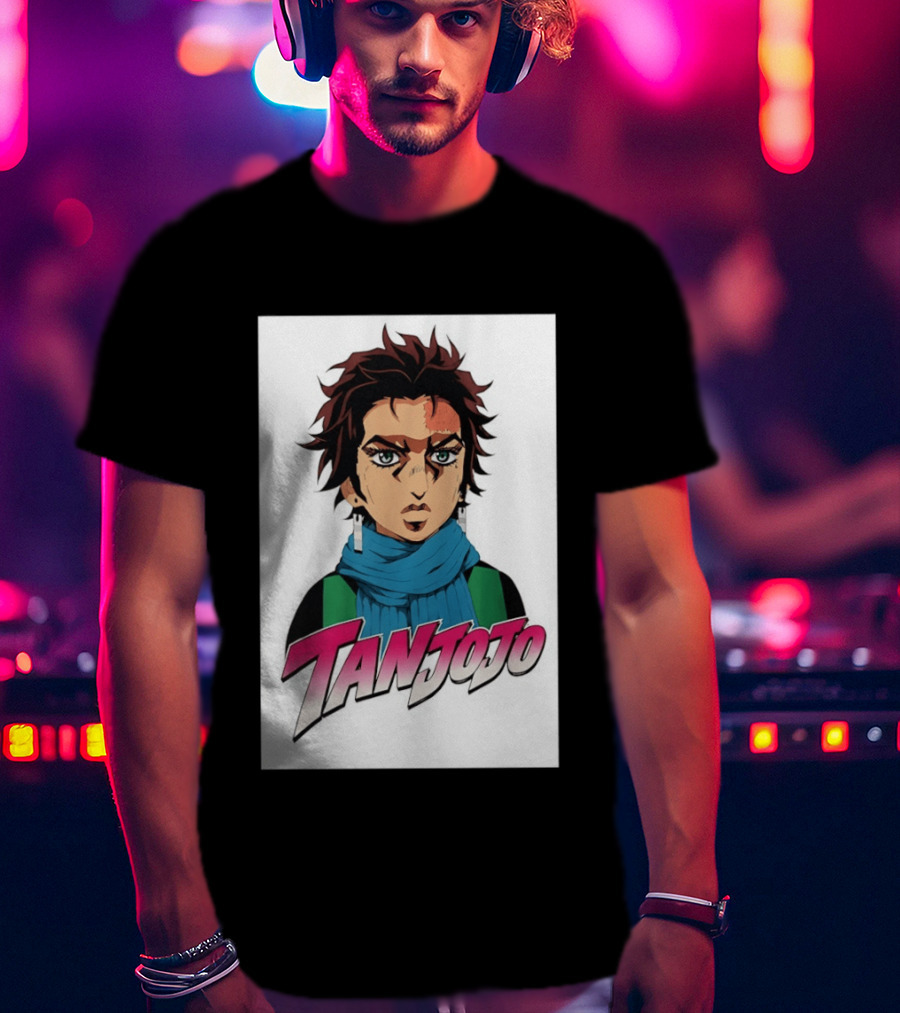 Tan JoJo Anime Manga Character Fusion T-Shirt