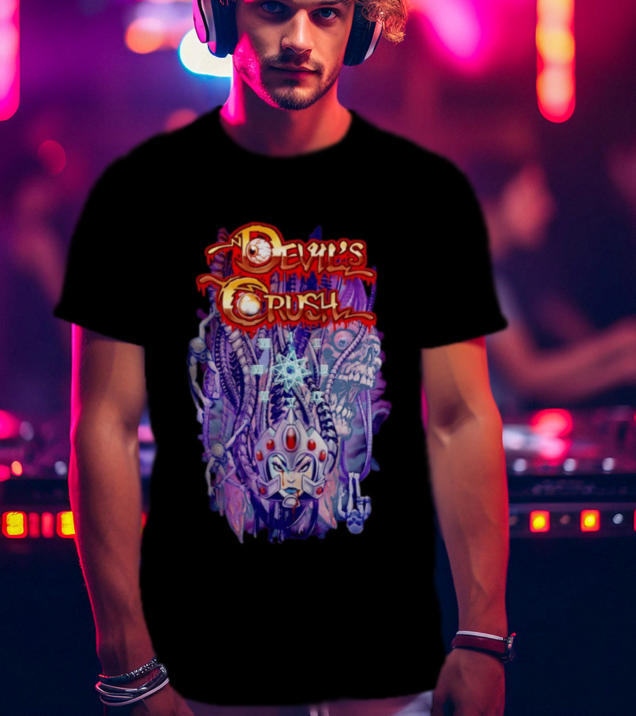 Devil's Crush Alien Skull Warrior With Mystical T-Shirt