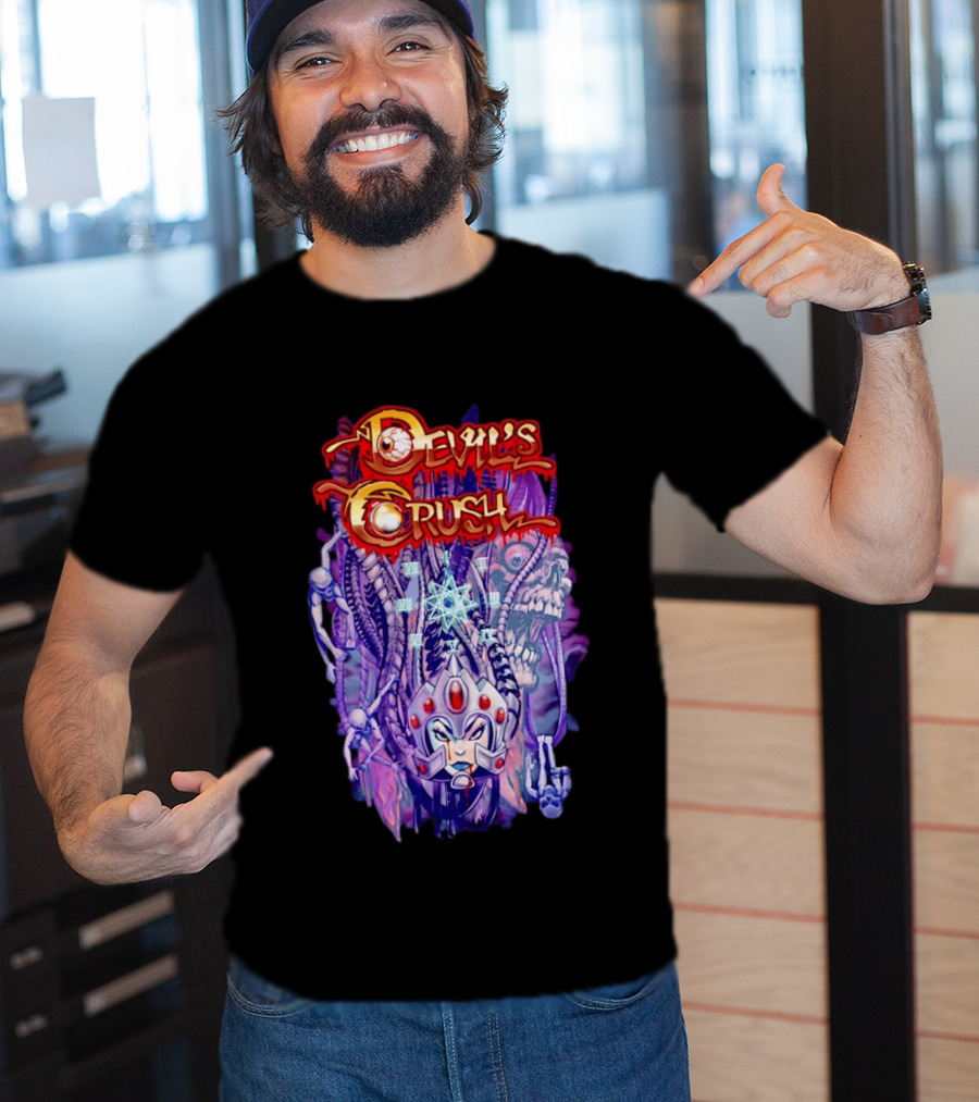 Devil's Crush Alien Skull Warrior With Mystical T-Shirt