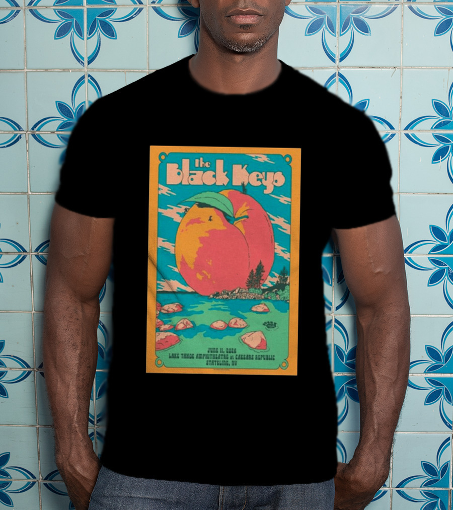 The Black Keys June 11 2026 Lake Tahoe Amphitheatre At Caesars Republic Stateline NV Peach T-Shirt