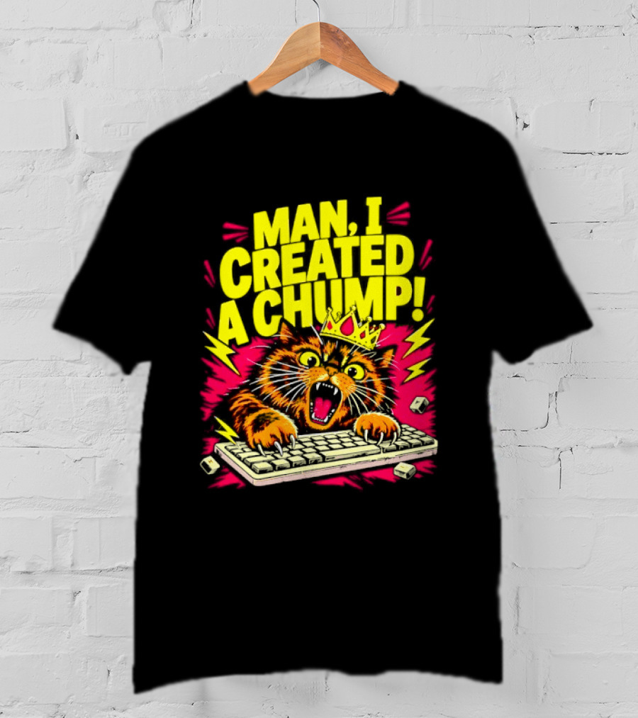 Man I Created A Chump Cat Keyboard T-Shirt