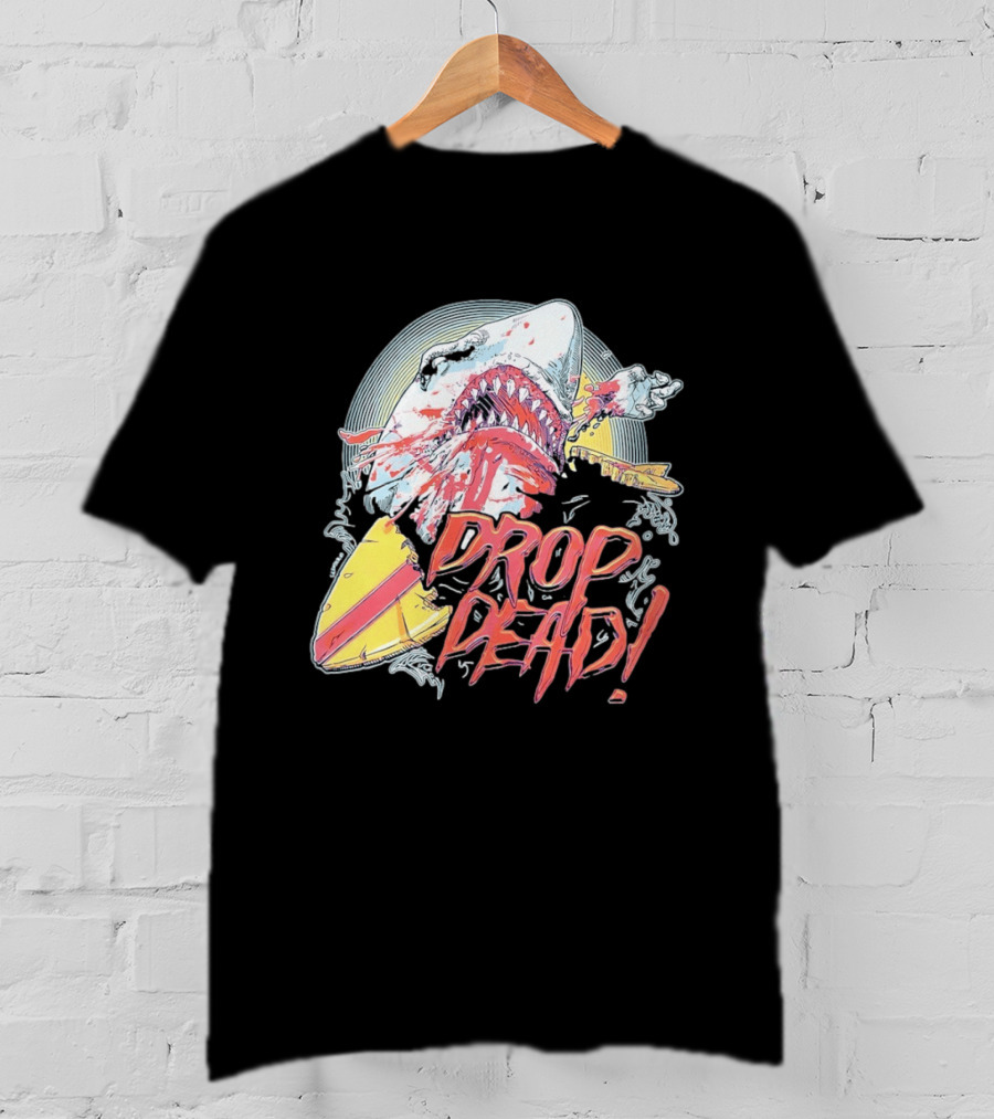 Drop Dead Shark Attack Surfboard T-Shirt