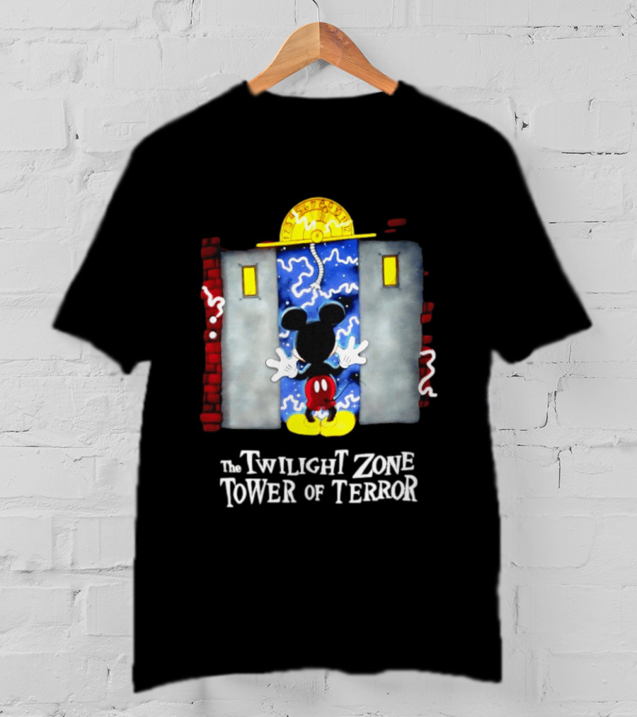 Mickey Mouse Twilight Zone Tower Of Terror Elevator Ride T-Shirt