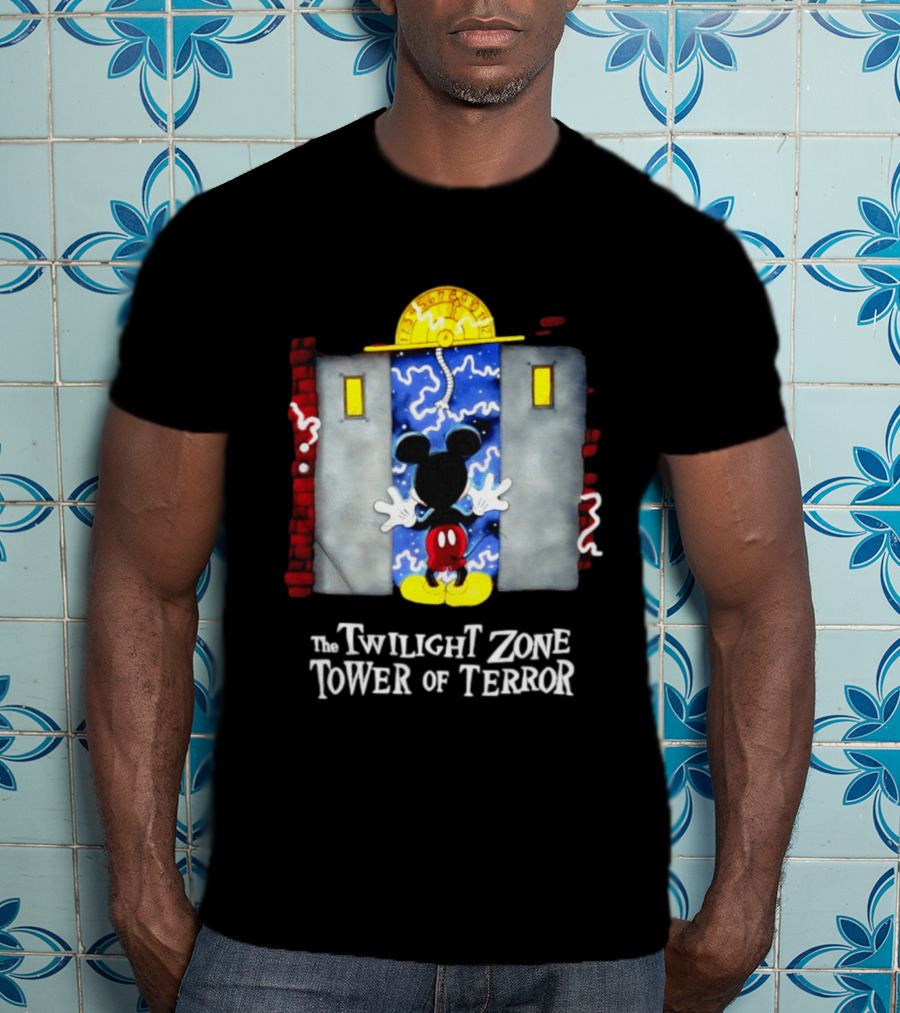 Mickey Mouse Twilight Zone Tower Of Terror Elevator Ride T-Shirt
