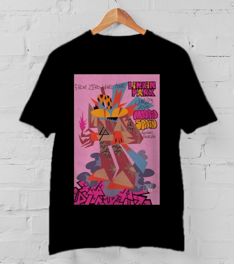 From Zero World Tour Linkin Park June 23 2026 Madrid Spain Auditorio Miguel Ríos T-Shirt