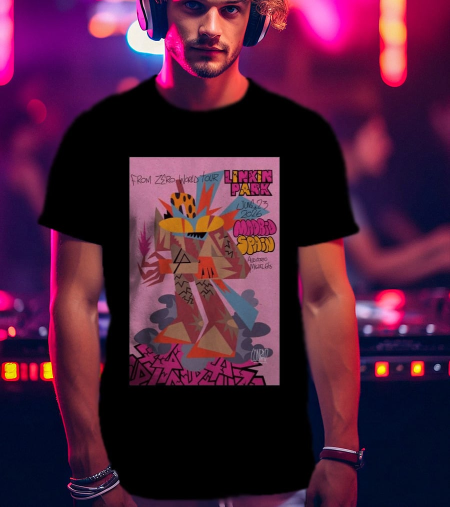 From Zero World Tour Linkin Park June 23 2026 Madrid Spain Auditorio Miguel Ríos T-Shirt
