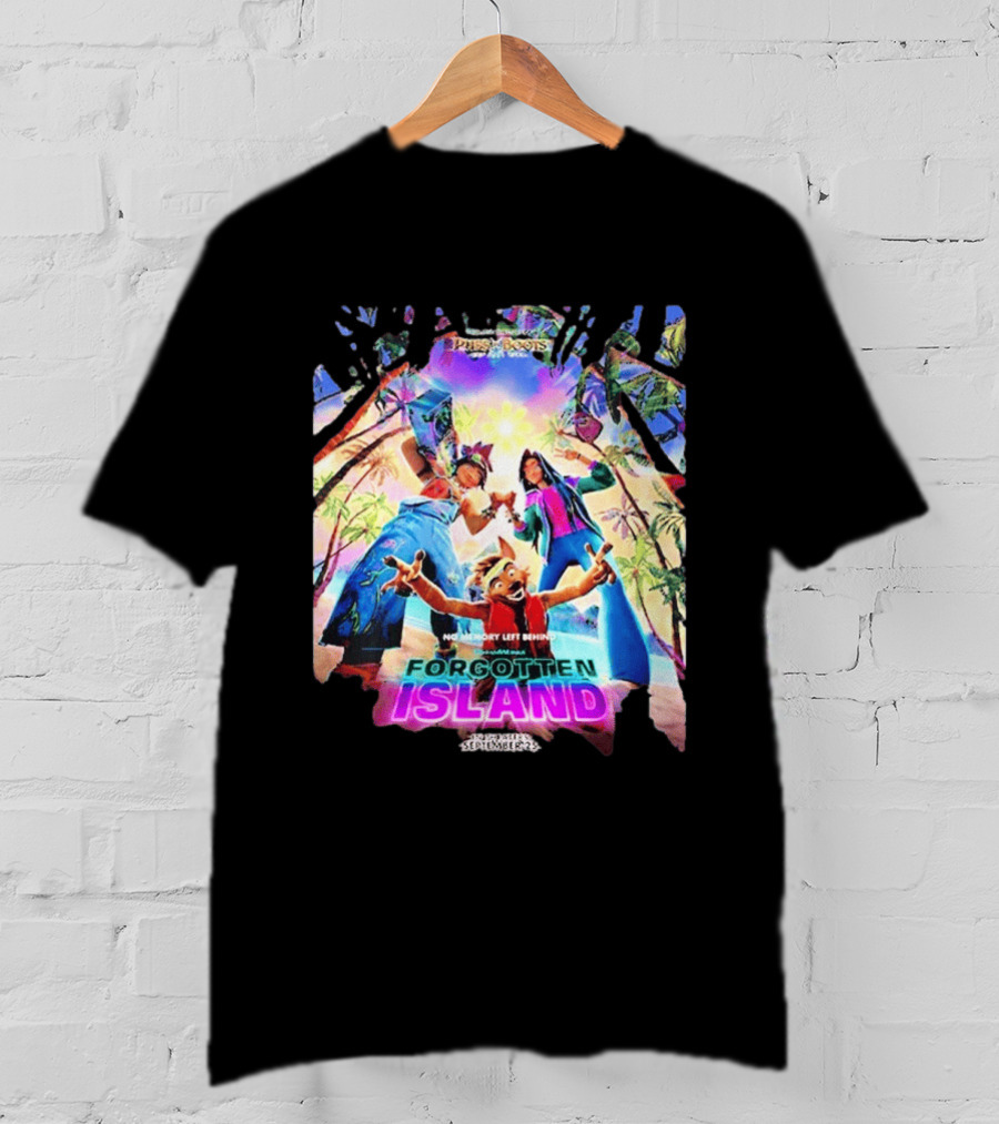DreamWorks Puss In Boots Forgotten Island No Memory Left Behind In Theaters September 25 2026 T-Shirt