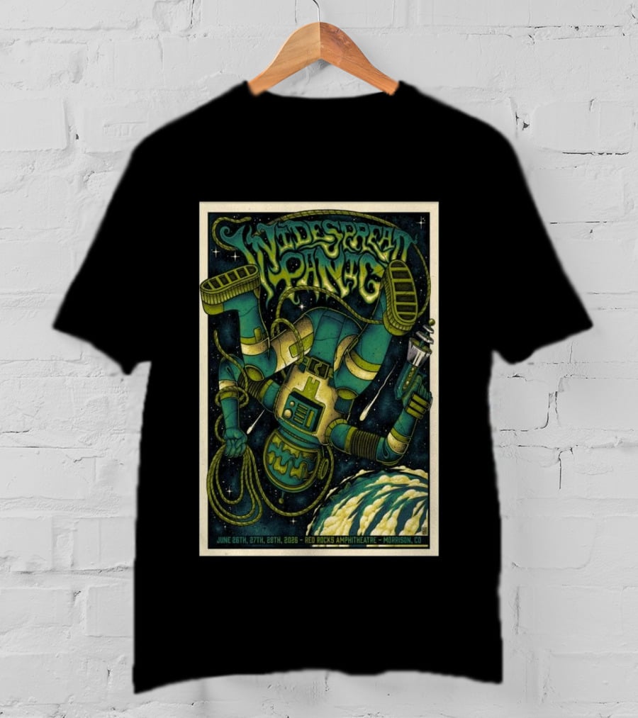 Widespread Panic Space Themed Red Rocks Amphitheatre Morrison CO June 26 27 28 2026 T-Shirt
