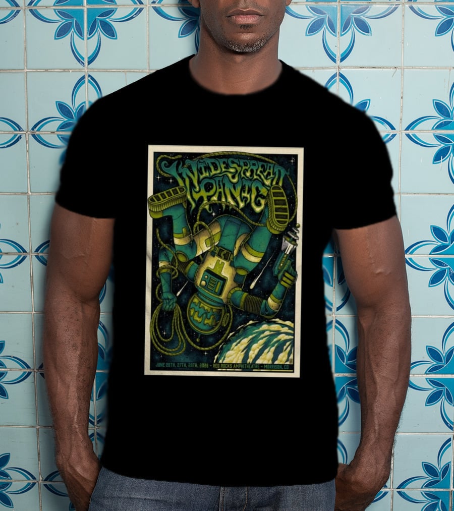 Widespread Panic Space Themed Red Rocks Amphitheatre Morrison CO June 26 27 28 2026 T-Shirt