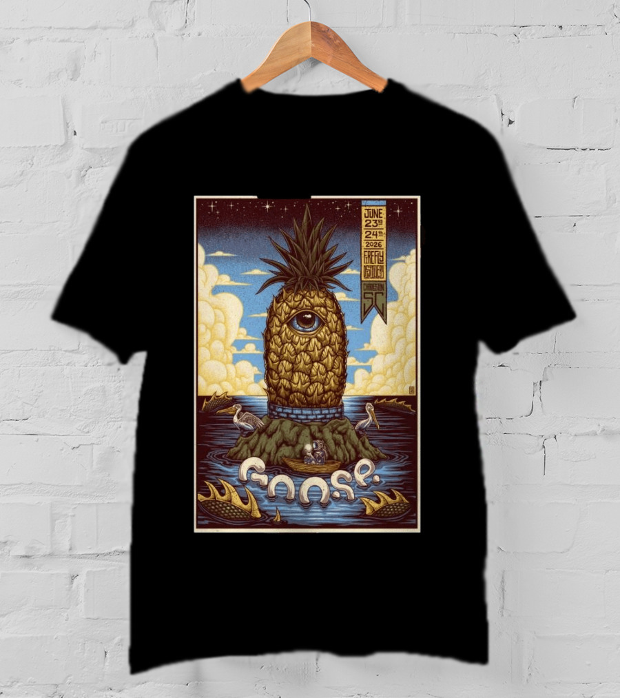 Goose June 23 24 2026 Firefly Distillery North Charleston SC Pineapple Eye Fantasy T-Shirt
