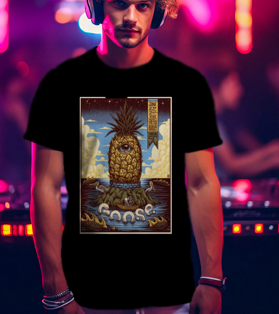 Goose June 23 24 2026 Firefly Distillery North Charleston SC Pineapple Eye Fantasy T-Shirt