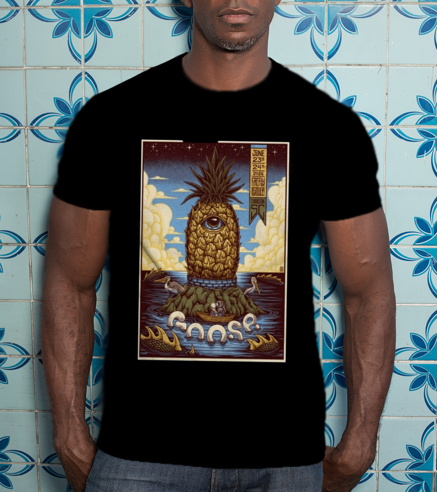 Goose June 23 24 2026 Firefly Distillery North Charleston SC Pineapple Eye Fantasy T-Shirt