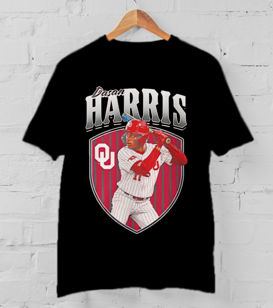 Dasan Harris Oklahoma Sooners Baseball OU T-Shirt
