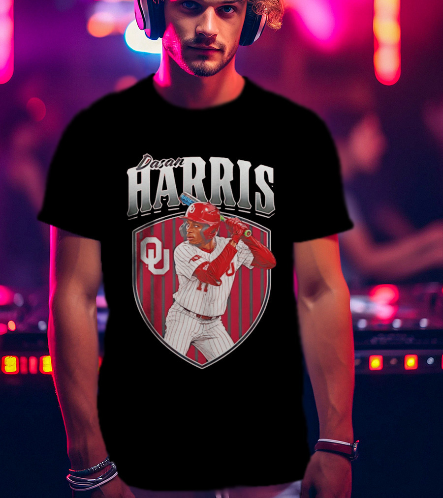 Dasan Harris Oklahoma Sooners Baseball OU T-Shirt