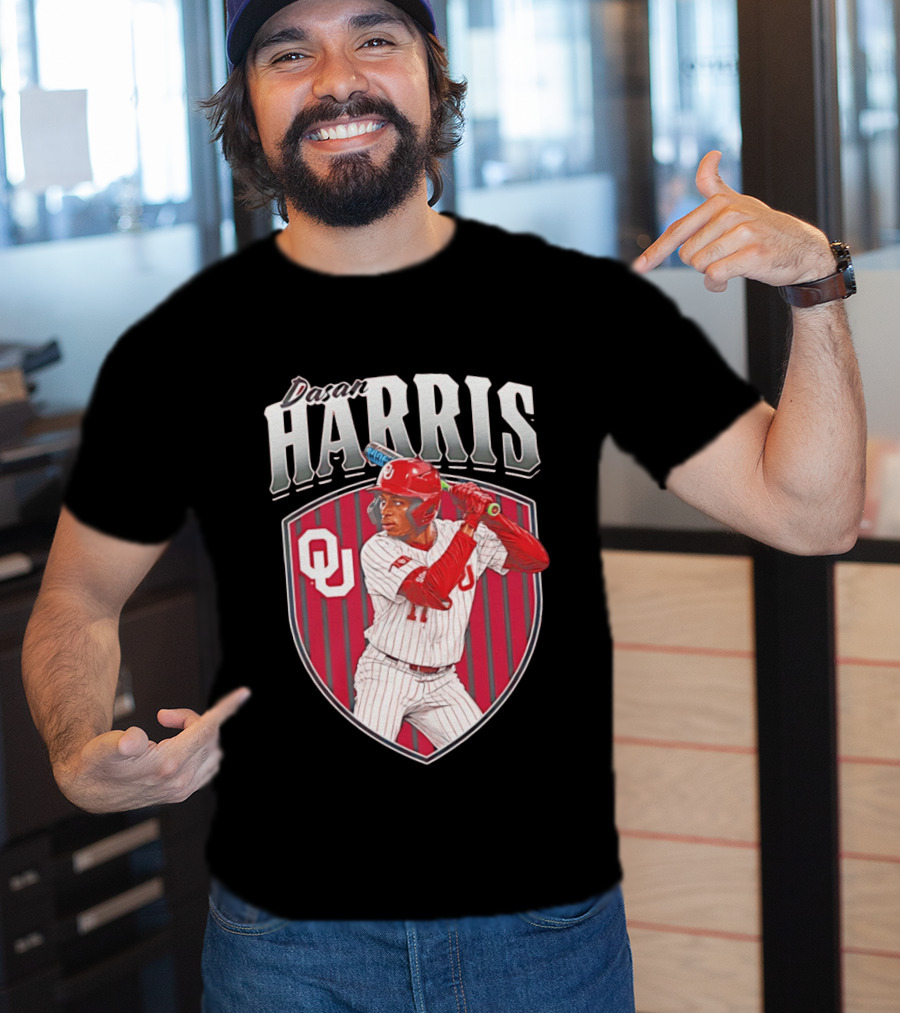 Dasan Harris Oklahoma Sooners Baseball OU T-Shirt