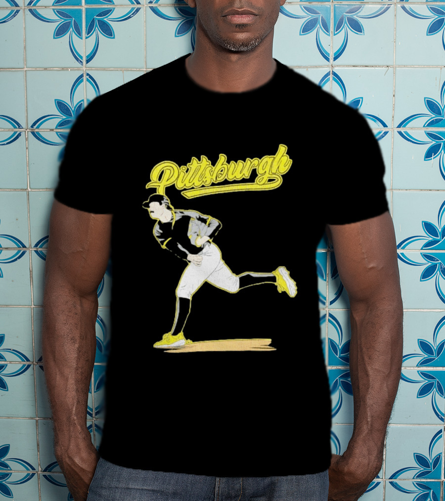 Pittsburgh Pirates Paul Skenes Baseball Player Throwing Action T-Shirt