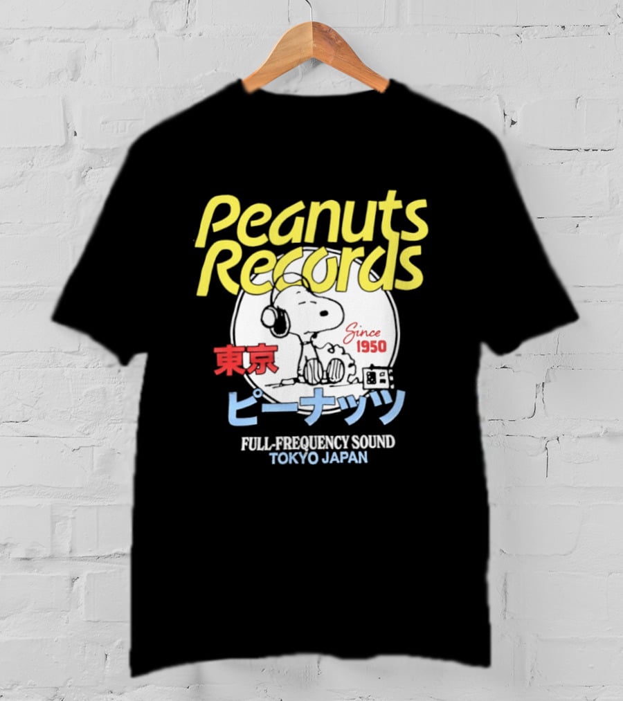 Peanuts Records Since 1950 Full Frequency Sound Tokyo Japan T-Shirt