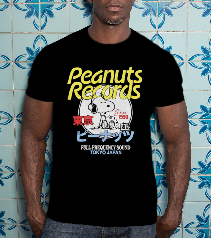 Peanuts Records Since 1950 Full Frequency Sound Tokyo Japan T-Shirt