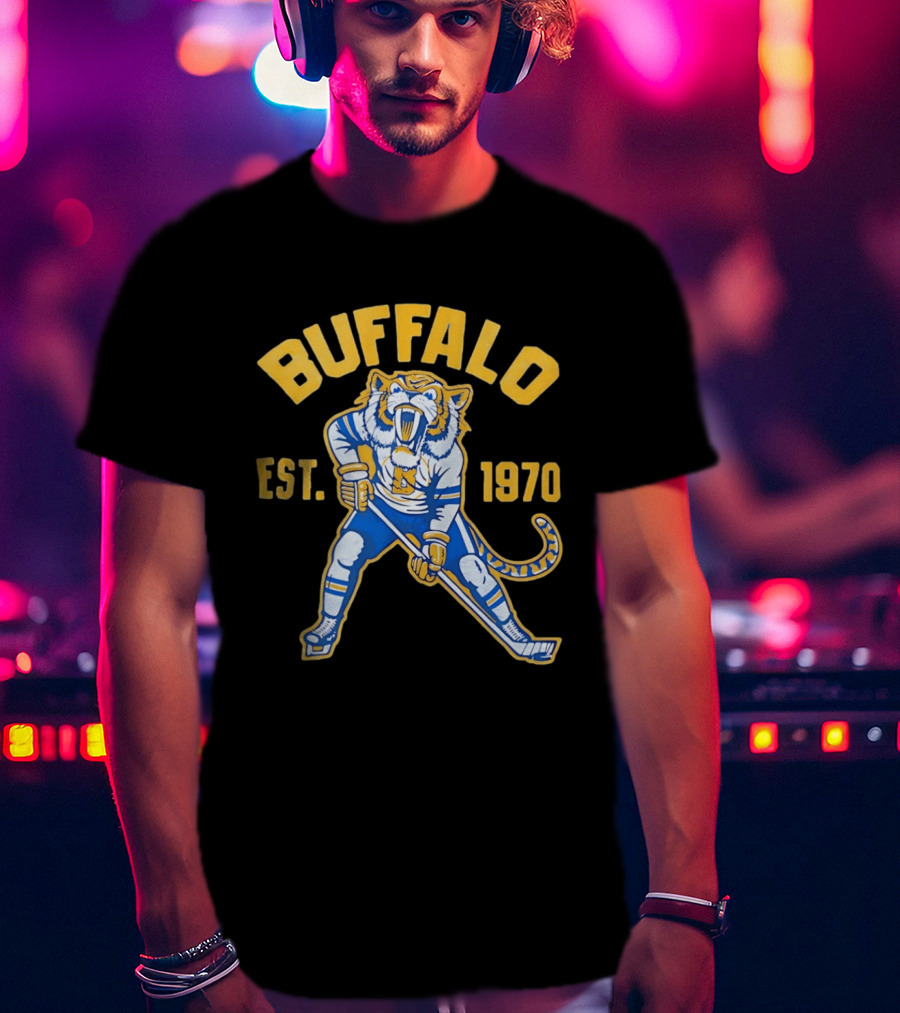 Buffalo Ice Age Hockey Tiger Est 1970 T-Shirt