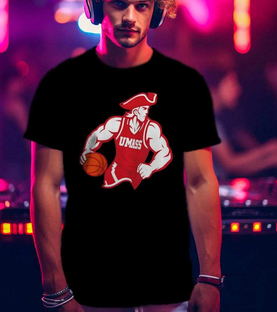 UMass University Of Massachusetts Minuteman Basketball Sam T-Shirt