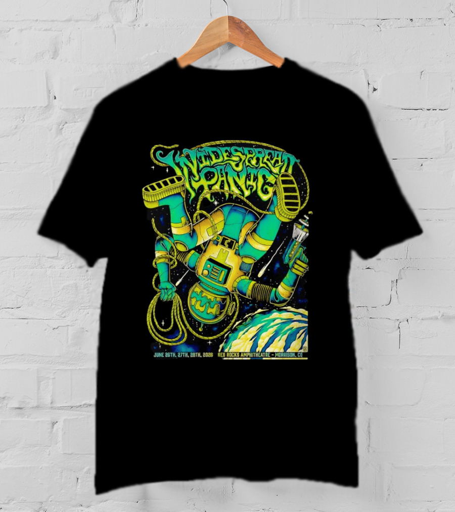 Widespread Panic Astronaut June 26 28 2026 Red Rocks Amphitheatre Morrison CO T-Shirt