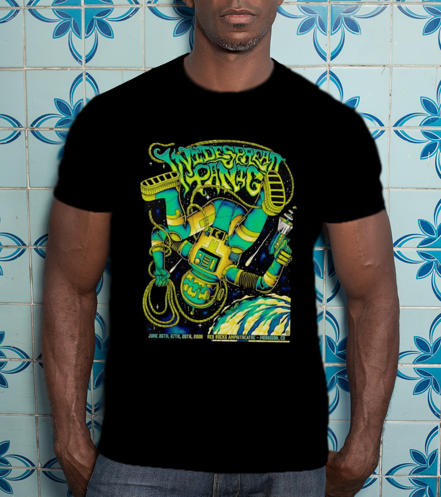 Widespread Panic Astronaut June 26 28 2026 Red Rocks Amphitheatre Morrison CO T-Shirt