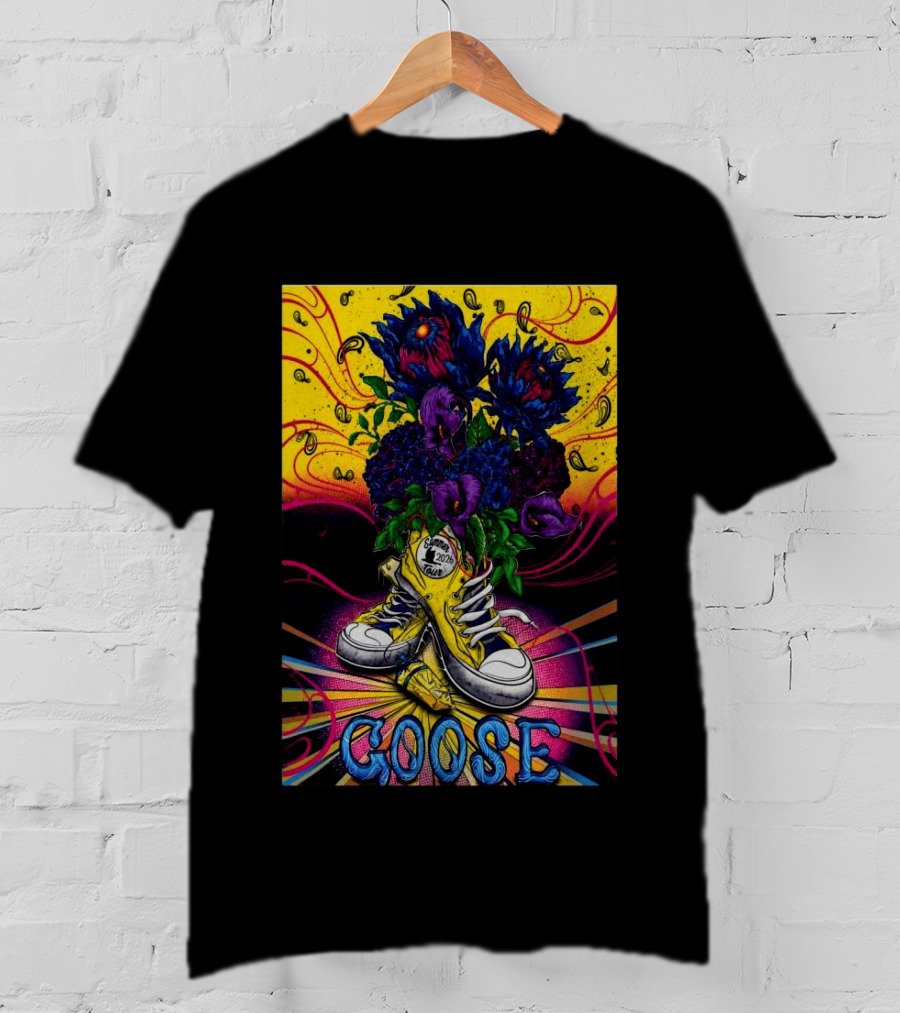 Goose Summer 2026 Tour Yellow Sneakers Floral Psychedelic T-Shirt