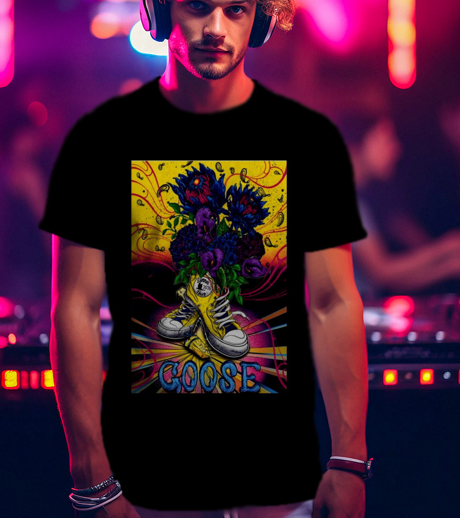 Goose Summer 2026 Tour Yellow Sneakers Floral Psychedelic T-Shirt