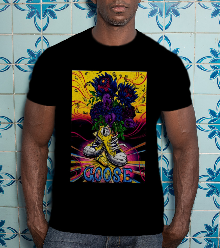 Goose Summer 2026 Tour Yellow Sneakers Floral Psychedelic T-Shirt