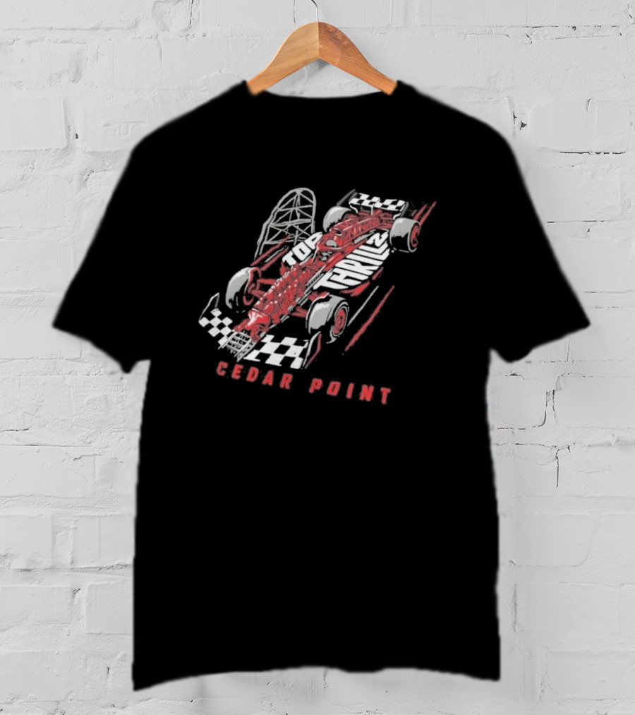 Cedar Point Top Thrill 2 GV Wordscape Racing Car T-Shirt