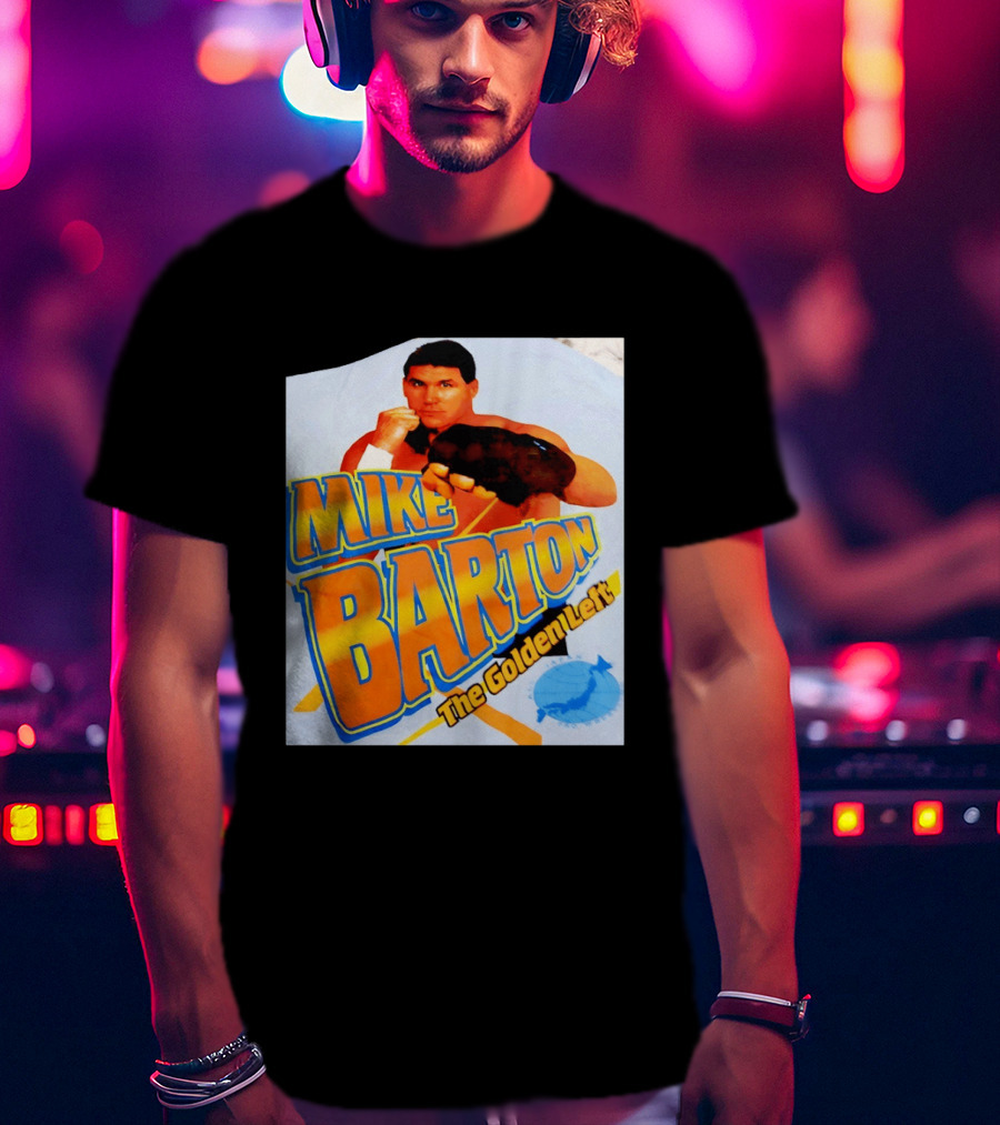 Mike Barton The Golden Left Boxer Retro Sports T-Shirt