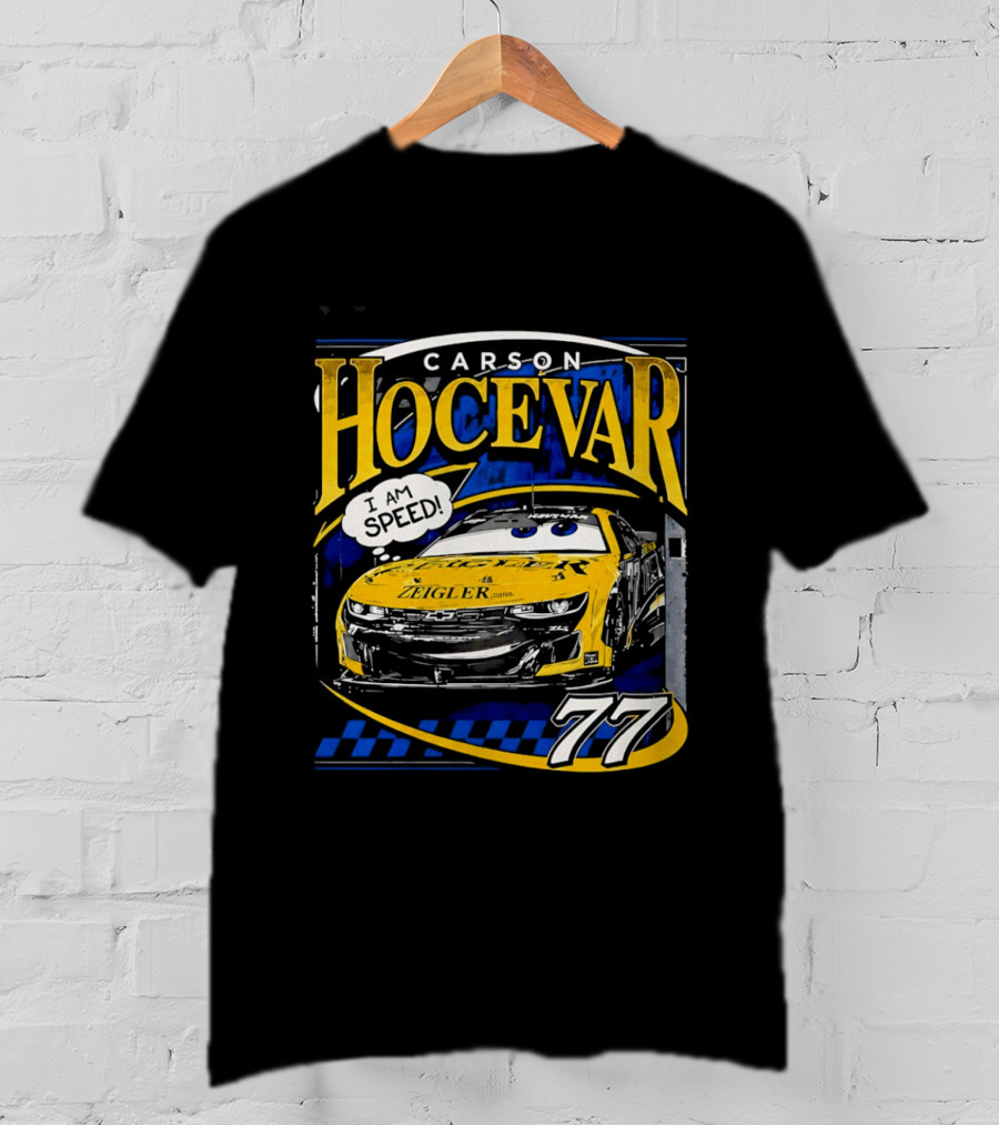 Carson Hocevar Speed Yellow Car 77 Racing T-Shirt