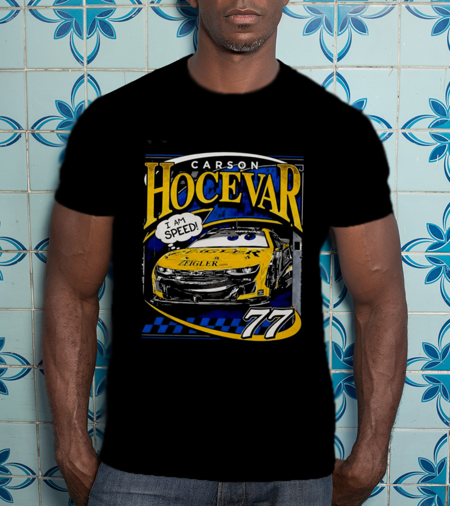 Carson Hocevar Speed Yellow Car 77 Racing T-Shirt