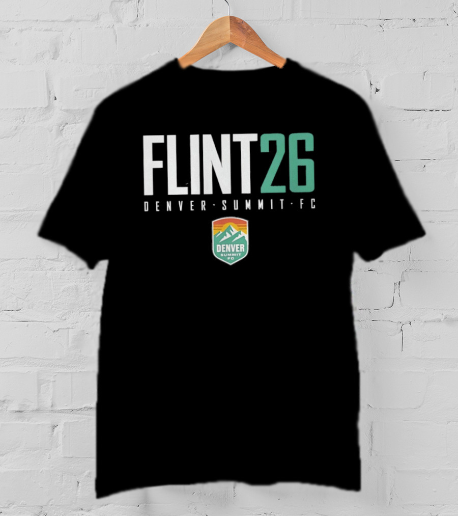 FLINT 26 Denver Summit FC Natasha Flint Name Number T-Shirt