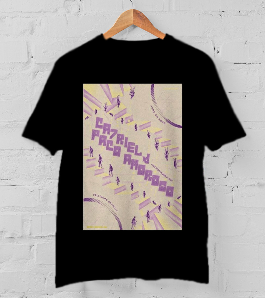 CA7RIEL Paco Amoroso Free Spirits World Tour Fillmore Detroit June 24 2026 T-Shirt