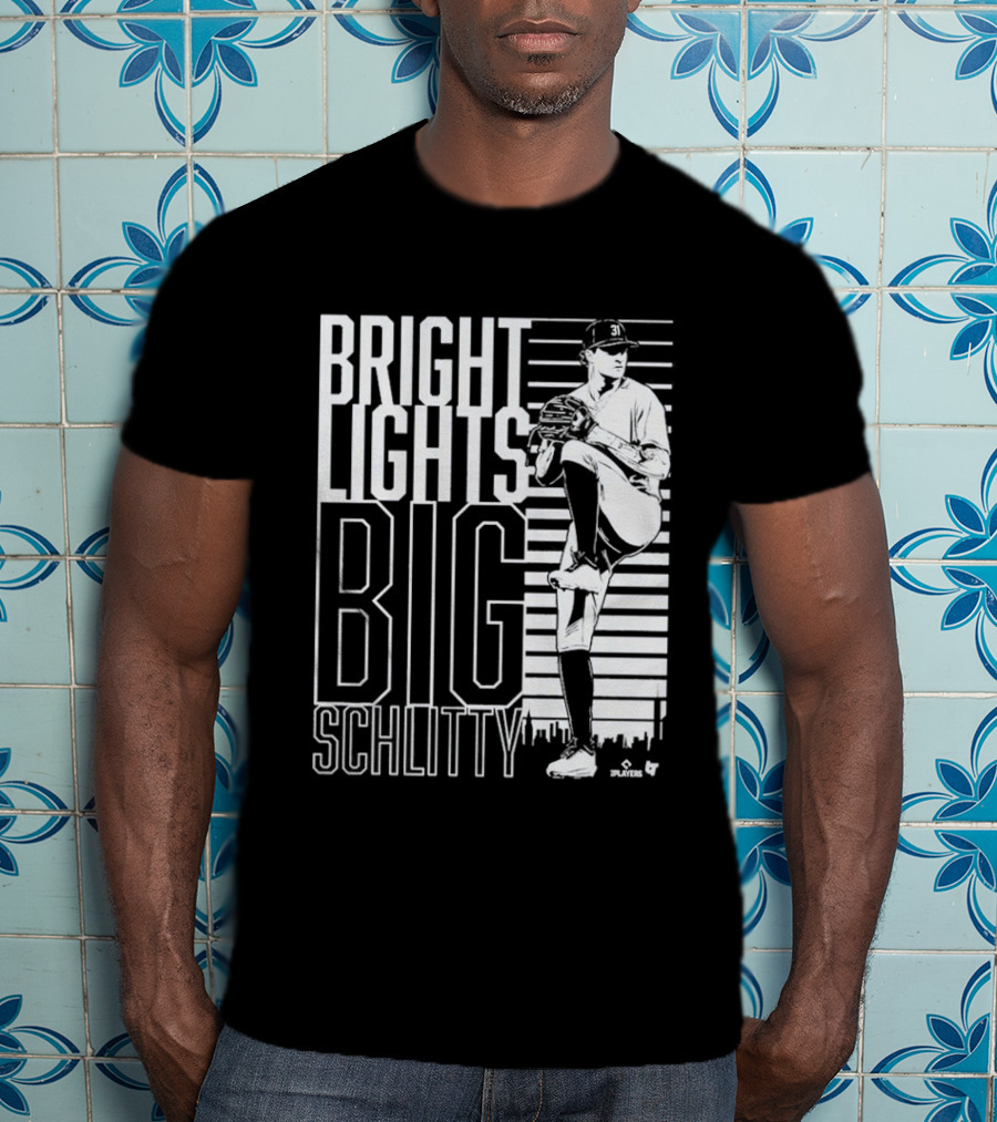 Bright Lights Big Schlitty Cam Schlittler Pitching T-Shirt