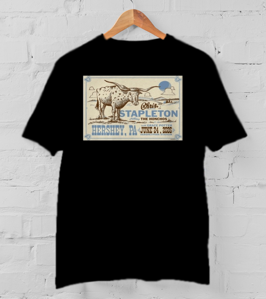 Chris Stapleton All American Road Show Hershey PA June 24 2026 With The Honchos And Grace Potter T-Shirt