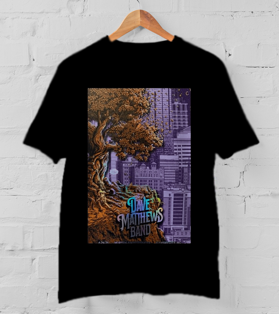 Dave Matthews Band Kansas City June 24 2026 Concert Tree Skyline T-Shirt