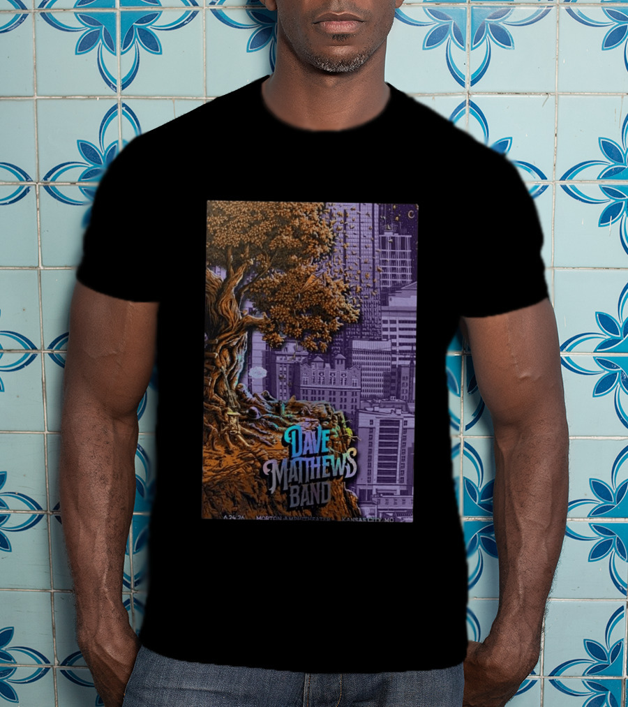 Dave Matthews Band Kansas City June 24 2026 Concert Tree Skyline T-Shirt