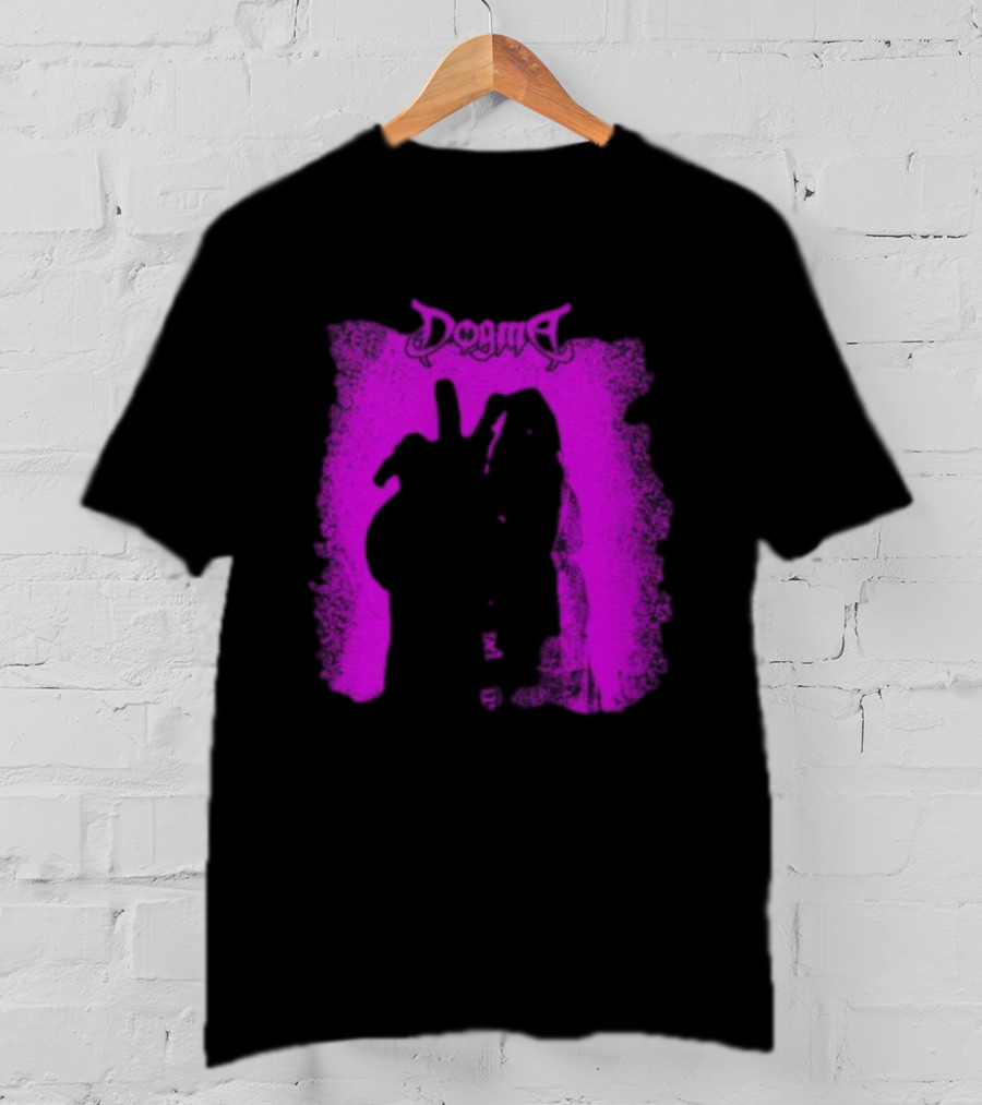 Dogma My Matricidal Purple Gothic Text With Pink Grunge Frame T-Shirt