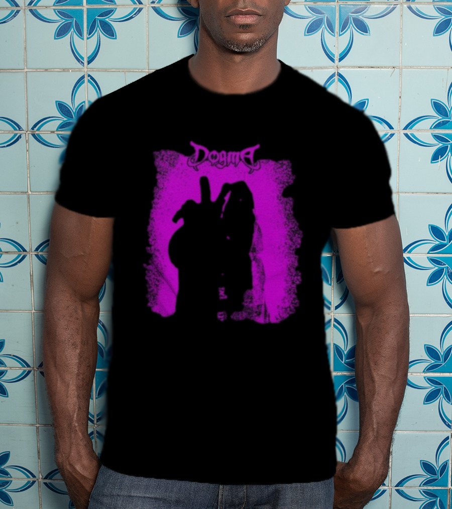 Dogma My Matricidal Purple Gothic Text With Pink Grunge Frame T-Shirt
