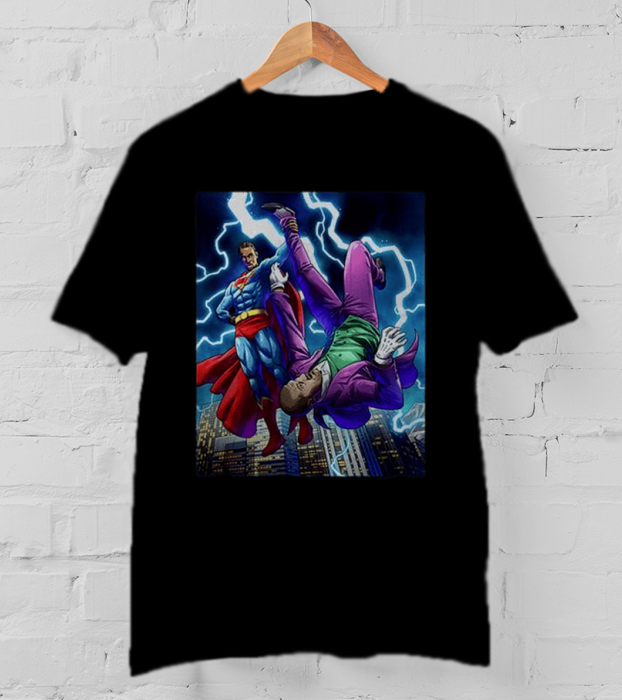 Shai Gilgeous Alexander Thunder Vs Joker And Denver Superhero Clash T-Shirt