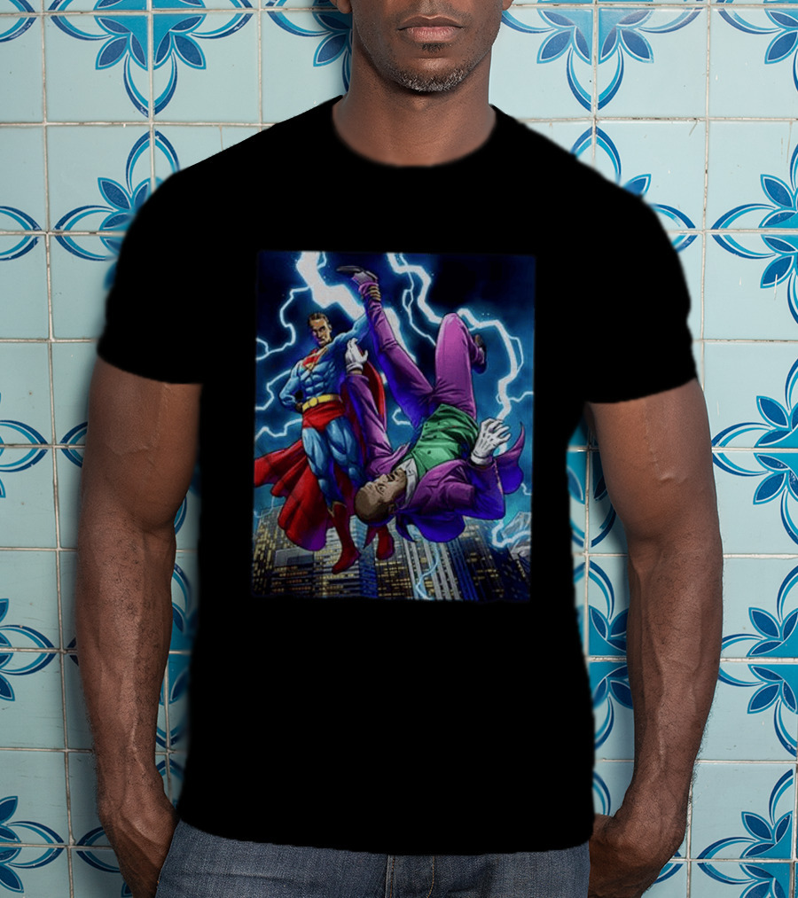 Shai Gilgeous Alexander Thunder Vs Joker And Denver Superhero Clash T-Shirt