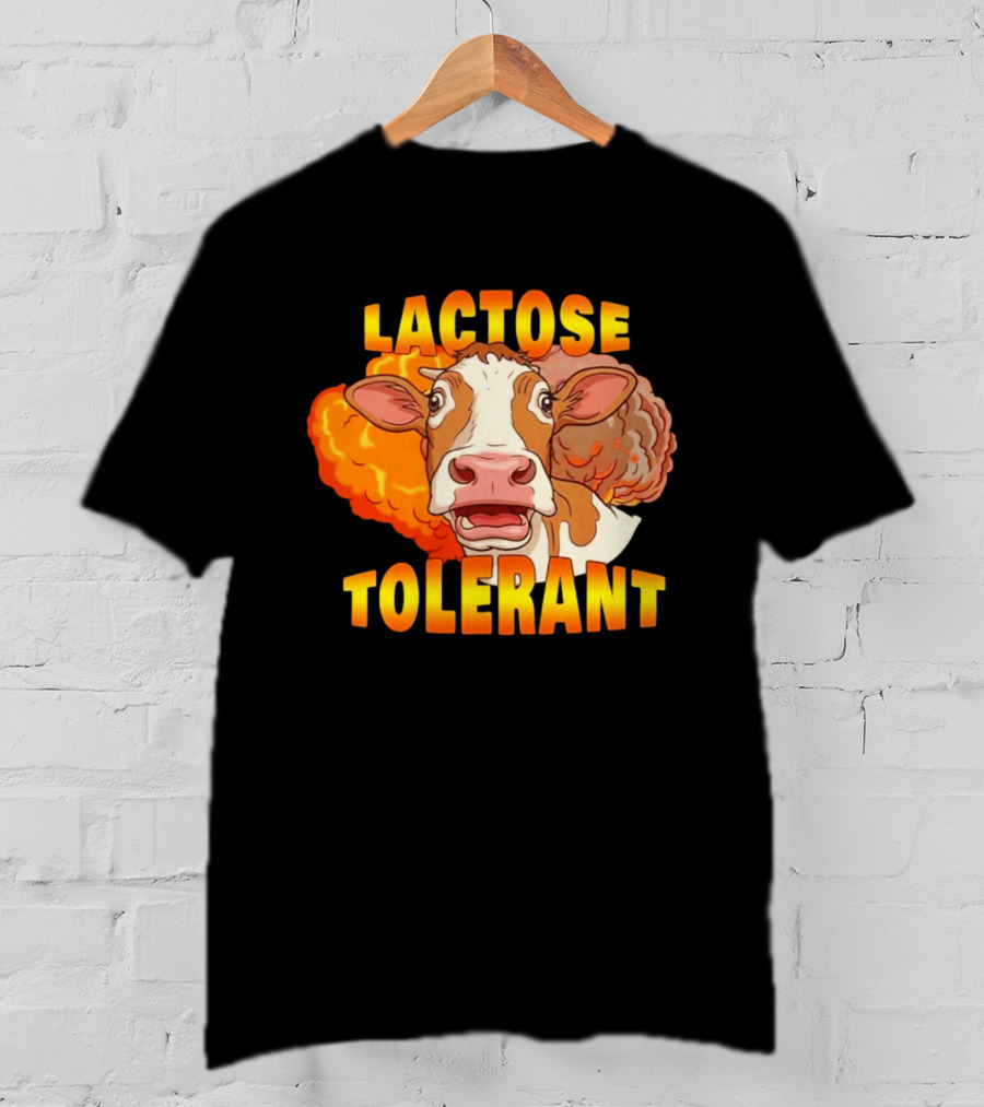 Lactose Tolerant Cow Explosion Dairy Humor T-Shirt